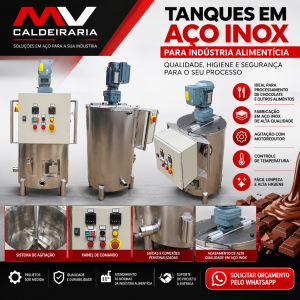 Tanques em Aço Inox para Chocolate